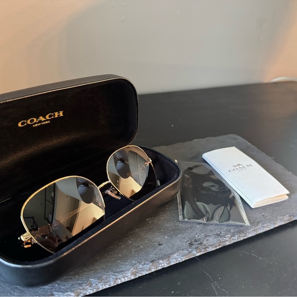 Coach Gold Sunglasses - Picture 1 of 4